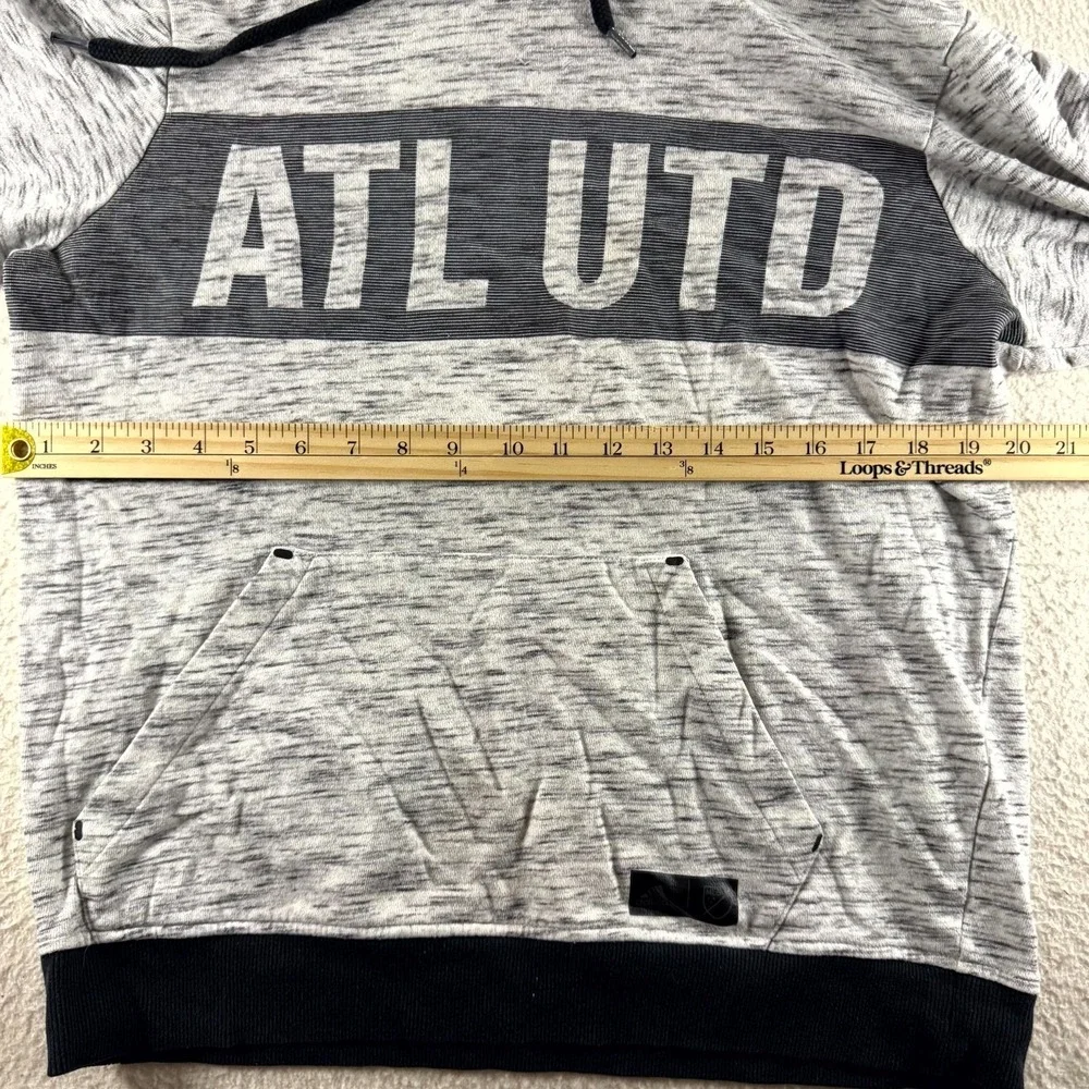 Adidas Atlanta United FC Hoodie Mens Medium Grey Good MLS Soccer Pullover